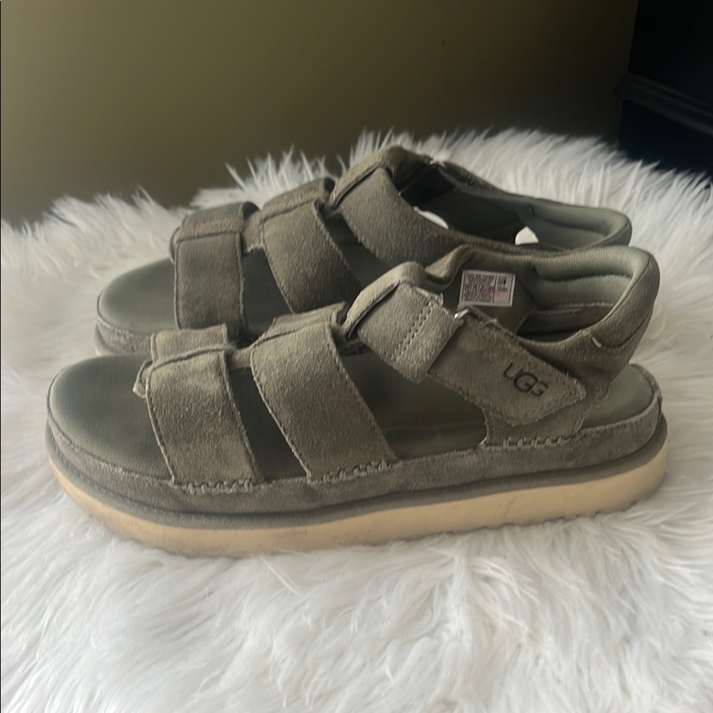 UGG Sandals - Olive Green Suede